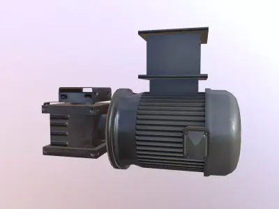 Motor Pump Lowpoly Low-poly 3D model