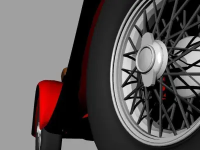 Jaguar SS100 Free 3D model