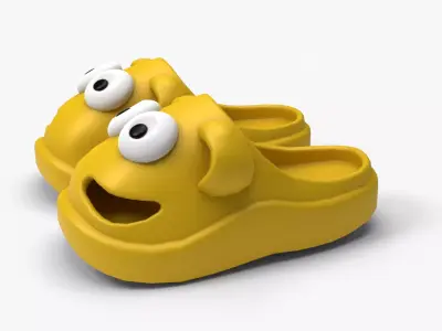 Sandals Low-poly 3D model