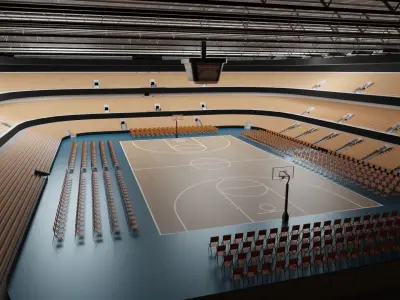 Basketball Stadium Low-poly 3D model