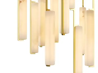 Audubon Alabaster Round Chandelier 56 3D model