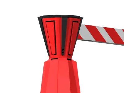 Aluminium Automation Traffic Car Barrier Low-poly 3D model