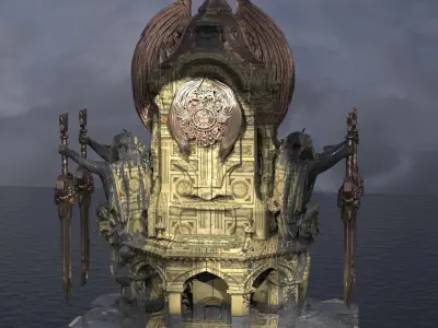 Steampunk Medieval Tower Halloween Tall Kit bash 3 3D model