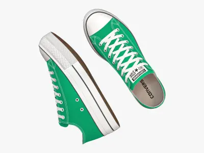 Chuck Taylor All Star Lift Platform Low Top Green 3D model