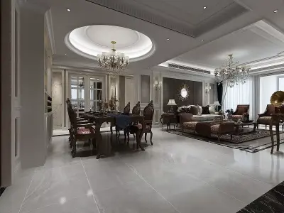 Home Interior Design in Royal Style 3D model