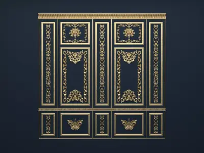 Plaster decorative frame 3D model 02 3D model