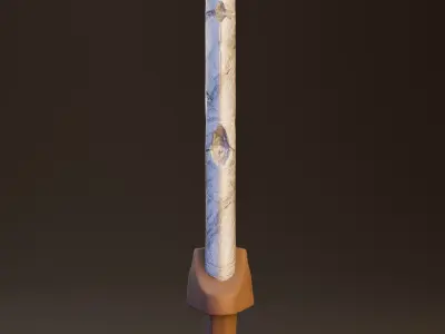 Sword with dragon engraving Free low-poly 3D model