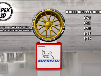 Wheel Display 3d printable in various scales 3D print model