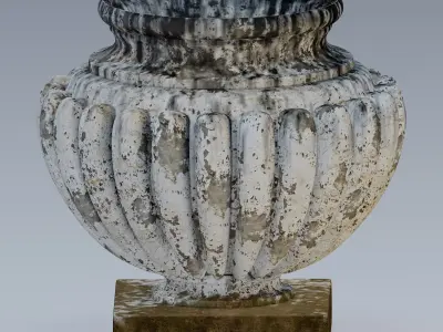 Garden urn planter06 3D model