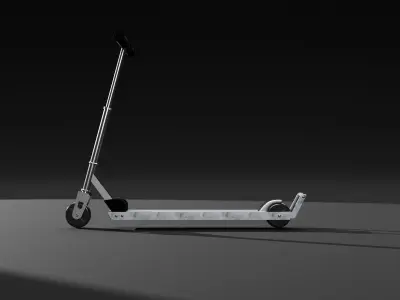  Classic Kick Scooter  Free low-poly 3D model