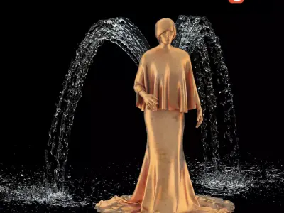 Angel fountain 3D model