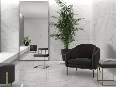 Luxury White Marble Tile Seamless PBR Texture  Texture