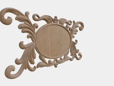 Mirror Frame Decor For Wood Carving 3D print model buy