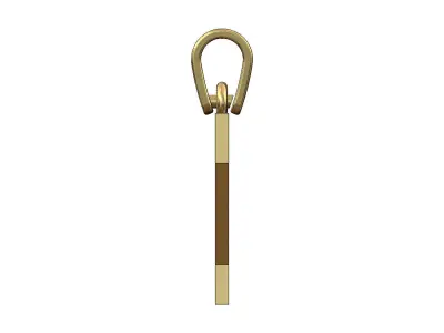 NBA font number 7 pendant charm with bail 3D print model