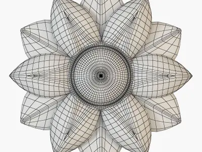 cnc flower rosette 3D print model