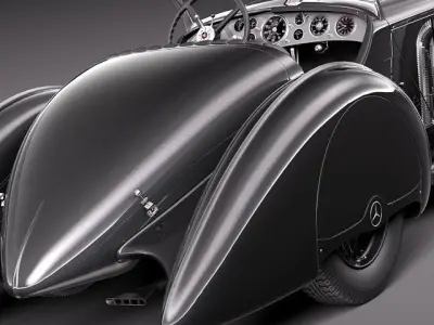 Mercedes-Benz 710 SSK Trossi Roadster 1930 3D model