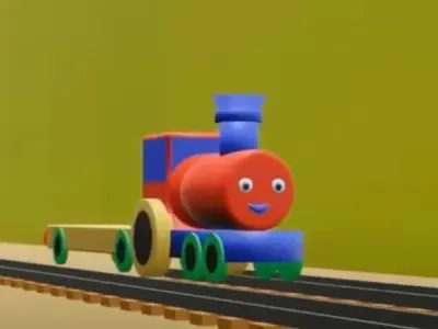 Letters train with numbers 3D model