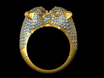 panther ladies ring  3D print model