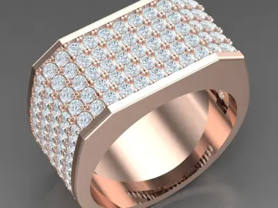 Luxury Men Rings Designs 6MR080 3D print model