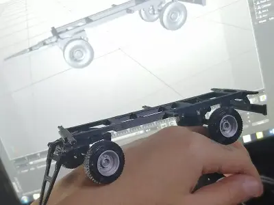 Trailer toy tractor 3D print model