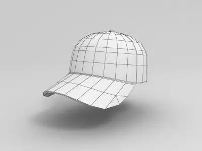 Cap Model baseball Low-poly 3D model