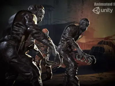 SuperZombie4 for pack Low-poly 3D model