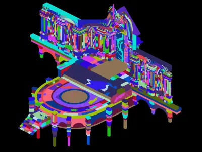 Game Palace - Temple 01 3D model