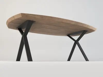 Table - dining table - modern table - wood table Low-poly 3D model