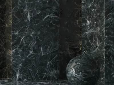 Set of 3 Marble Seamless Material 8K -Tileable- DrCG No 73 3D model