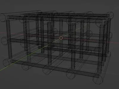 Empty wine rack Free low-poly 3D model