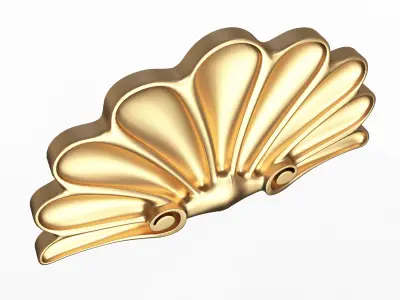 Shell Carved Decoration 02 Low-poly 3D model