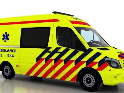 Mercedes Benz Sprinter L2H2 2015 Netherlands Ambulance 3D model