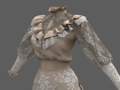 TEA DRESS 3D model