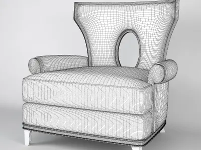  Armchair Barbara Barry 3D model