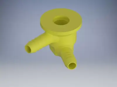 Housing for the idle valve horizontal 90 degree 3D print model