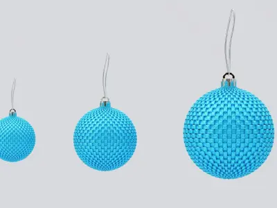 Christmas Tree Balls  in 3 colors 3D model