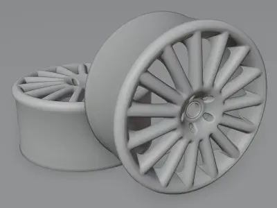 Carbon Fiber Alloy Wheels 3D model