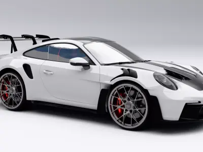 Porsche GT3 RS Low-poly 3D model