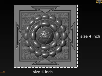 shree yantra 3D print model