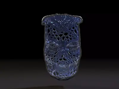 Vampire mask Voronoi 3D print model