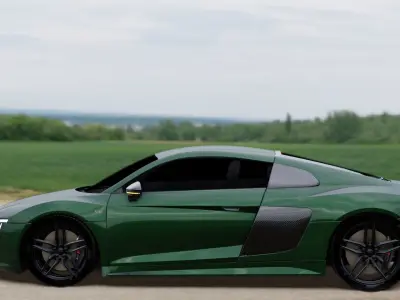 Audi R8 V10 plus Low-poly 3D model