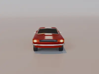 Ford Mustang 1965 Fastback  Low-poly 3D model