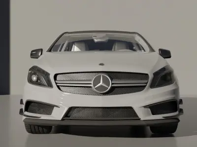 Car Rigged - Mercedes A45 3D model