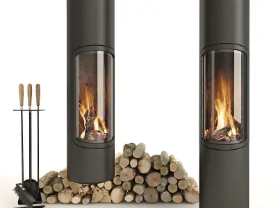 Collection of Fireplaces 3D model