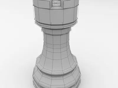 Rook Chess 3D model