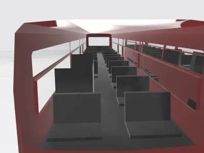 London Buses Lowpoly Model Free low-poly 3D model