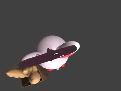 UsaroboF Low-poly 3D model