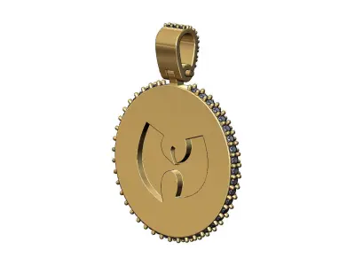 WU TANG CLAN Iced Diamond pendant with bail 3D print model