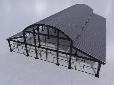3D Model of Metal Structure Frame MK4 Low-poly 3D model