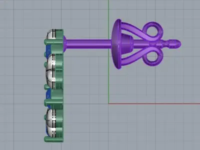 HEART Stud Earrings LOVE GIFT For Valentines Day 3D print model